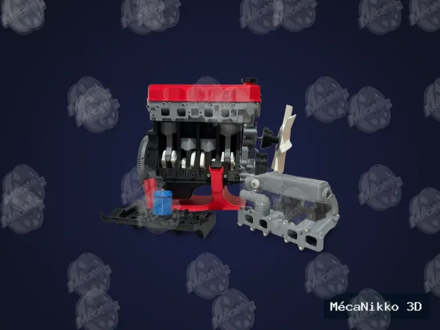 Moteur 4 cylindres fonctionnel — photo 4 sur 12